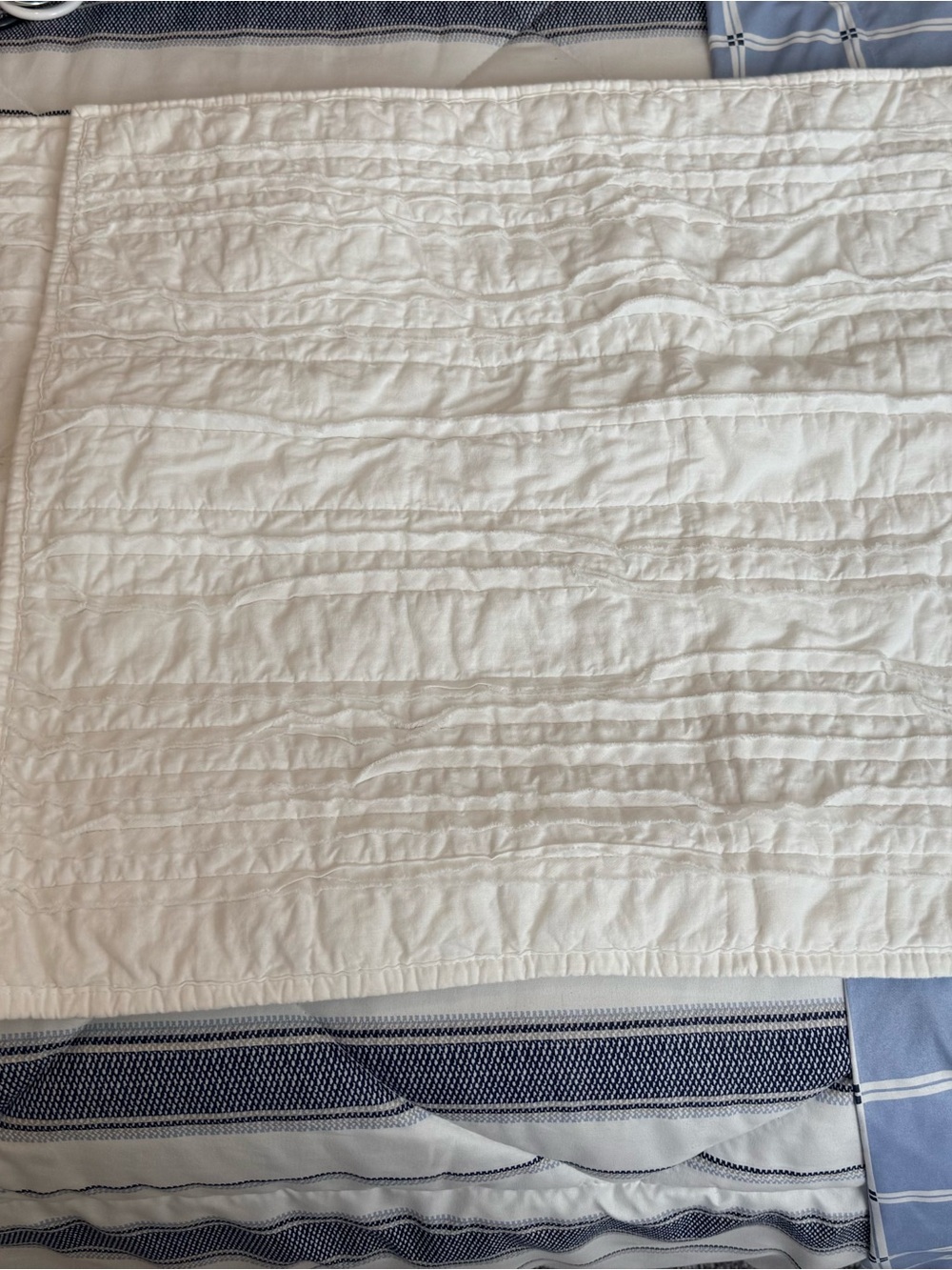 White Quilted Standard Size Pillow Shams
